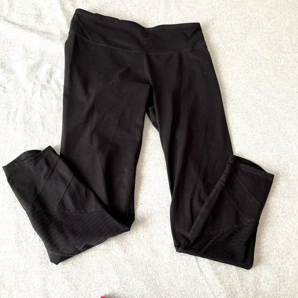 Manduka Black Capri Yoga Exercise Leggings Size Medium